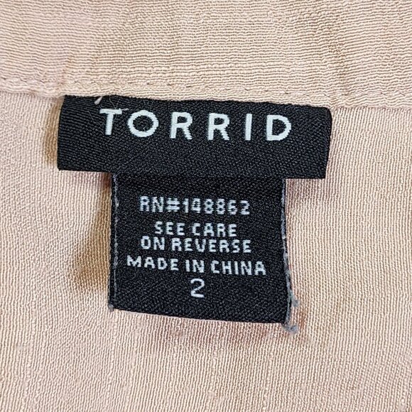 Torrid 2 Womens 18/20 Blush Pink Sleeveless Top Rayon Polyester Blend Plus Size - Picture 2 of 9